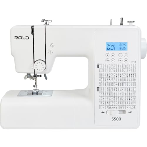 Rold S500 Computer Nähmaschine mit 300 Stichen zum Nähen aller Arten von Stoffen | Freiarm Computer-Nähmaschinen, Einfädelautomatik (Neues Modell)