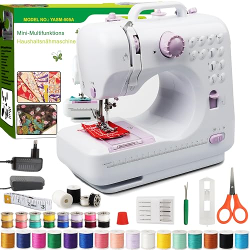 Die elektrische Mini-N&auml;hmaschine BRICH ist ideal f&uuml;r Anf&auml;nger und Familien. Sie verf&uuml;gt &uuml;ber 12 integrierte N&auml;hstiche, wird mit einem N&auml;hset und einem Fu&szlig;pedal geliefert und ist leicht und tragbar