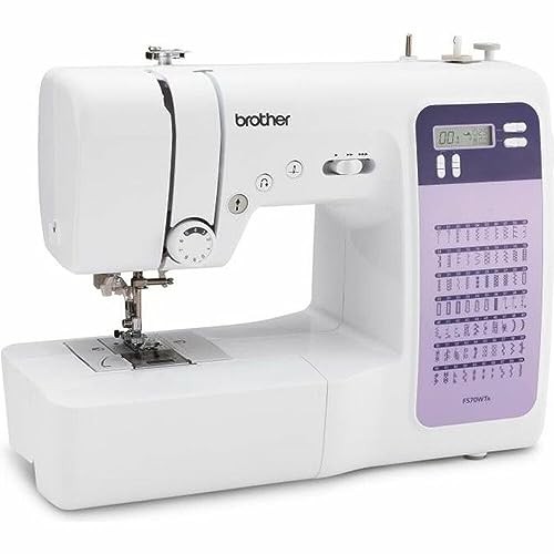 Brother FS70WTx Patchwork (70 Stiche) - N&auml;hmaschine mit Anschiebetisch Wei&szlig;, Lila